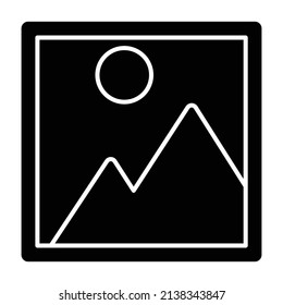 landscape Glyph Style vector icon which can easily modify or edit 