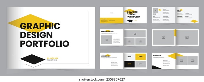 Landscape Graphic Design Portfolio Template, multipurpose portfolio