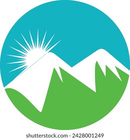 landscape with green grass logo