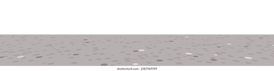Landscape ground vector illustration isolated on white. Cobblestone or gravel road in flat cartoon style for illustrations or games. 