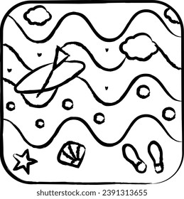 landscape hand drawn vector illustration