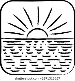 landscape hand drawn vector illustration