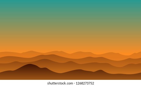 Landscape Hill in the evening