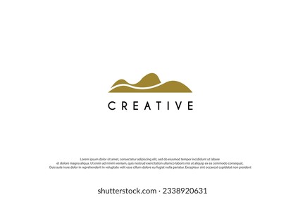 Landscape Hills logo design vector illustration. green Hill icon.usable for business and golf logo,isolated on white background
