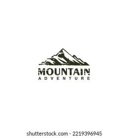 Landscape Hills Mountain Peaks Vector logo design