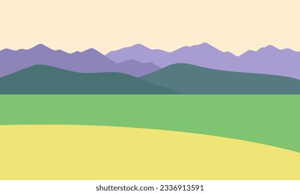 landscape with hills and mountains