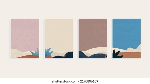 paisaje con colinas y plantas