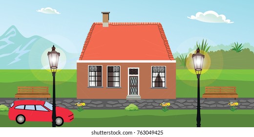 Landscape with house