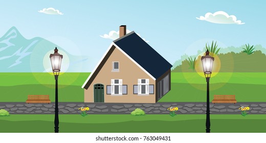 Landscape with house