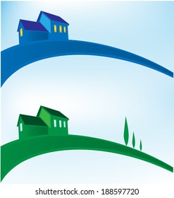 landscape house background