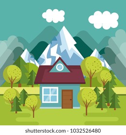 landscape with house scene