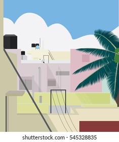 Landscape of houses