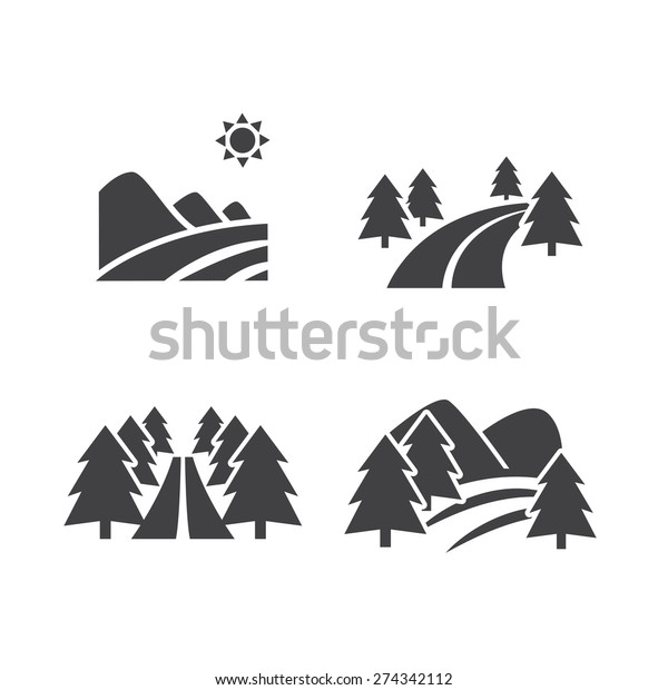 Landscape Icon Stock Vector (Royalty Free) 274342112