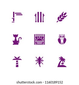 landscape icon. 9 landscape set with agriculture, bird, helicopter and horror vector icons for web and mobile app