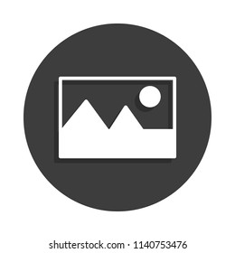 landscape icon in Badge style with shadow 