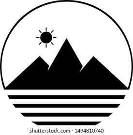 landscape icon is designed in black