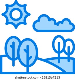 Landscape Icon Element For Design