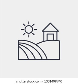 Landscape icon isolated on background. The environment symbol modern, simple, vector, icon for website design, mobile app, ui. Vector Illustration