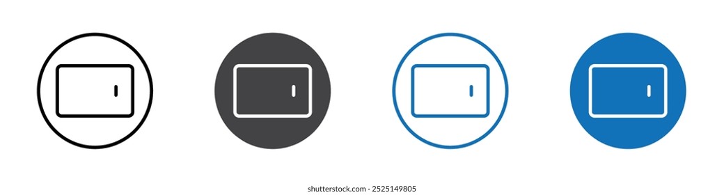 Icono del paisaje aislado en el conjunto de Vector del fondo blanco