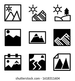 landscape icon isolated sign symbol vector illustration - Collection of high quality black style vector icons
