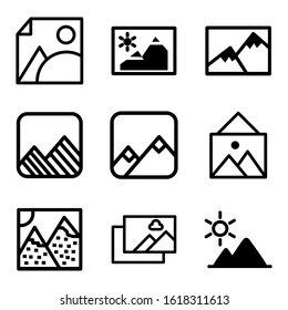 landscape icon isolated sign symbol vector illustration - Collection of high quality black style vector icons
