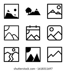 landscape icon isolated sign symbol vector illustration - Collection of high quality black style vector icons
