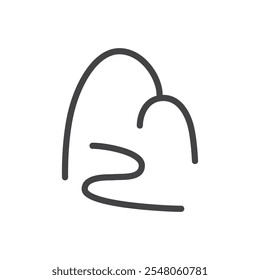 Landscape icon Logo symbol outline set