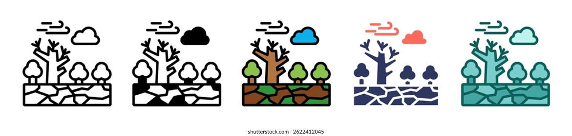Landscape Icon Multiple Vector Illustration