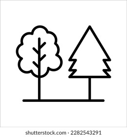 Landscape icon. Landscape Related Vector Line Icon. Isolated on White Background. Editable Stroke. eps 10.