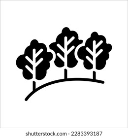 Landscape icon. Landscape Related Vector Line Icon. Isolated on White Background. Editable Stroke. eps 10.