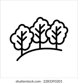 Icono de paisaje. Icono de línea de vector relacionado con el paisaje. Aislado en fondo blanco. Stroke editable. 10.