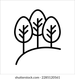Landscape icon. Landscape Related Vector Line Icon. Isolated on White Background. Editable Stroke. eps 10.