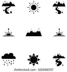 landscape icon set