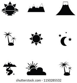 landscape icon set