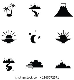 landscape icon set