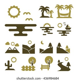 landscape icon set