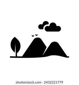 Landscape icon. sign for mobile concept and web design. vector illustration