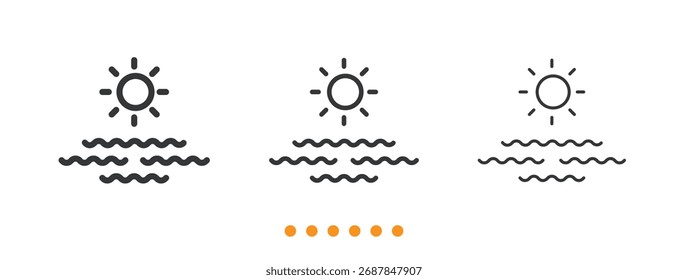 Landscape icon. Thin line icon vector