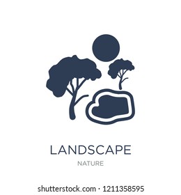 Landscape icon. Trendy flat vector Landscape icon on white background from nature collection, vector illustration can be use for web and mobile, eps10