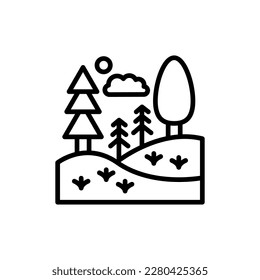 Landscape icon in vector. Illustration