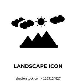 Landscape icon vector isolated on white background, Landscape transparent sign , dark pictogram