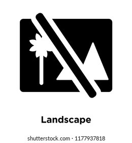 Landscape icon vector isolated on white background, logo concept of Landscape sign on transparent background, filled black symbol