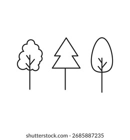 Landschaft Symbol Vektor - Outline-Stil Natur-Symbol, editierbare Stroke..eps