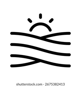 Icono de paisaje Ilustración de diseño de símbolo de Vector