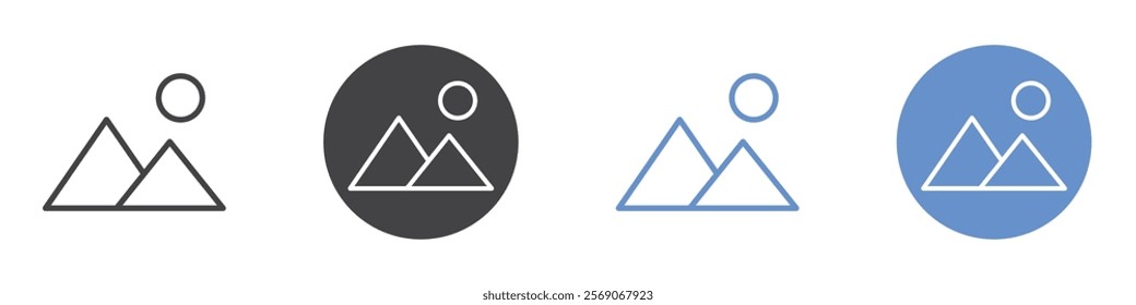Landscape icon vector symbol outline sign