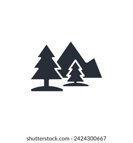 Landscape icon. vector.Editable stroke.linear style sign for use web design,logo.Symbol illustration.