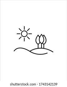 landscape icon,vector best line icon.