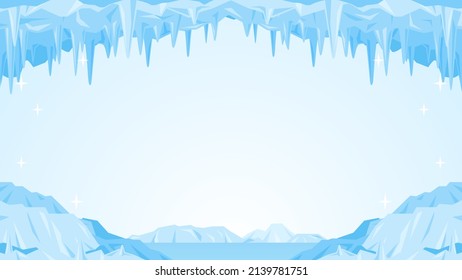 landscape illustration of Antarctica or Arctic