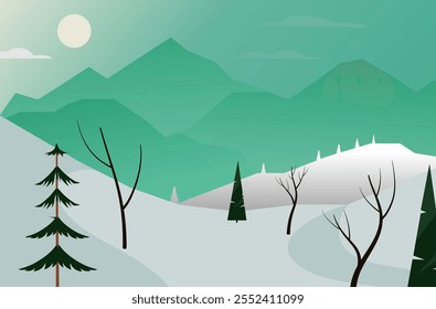 Landschaftsbild Hintergrund Hügel und Wald 