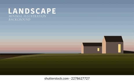 landscape illustration background nature illustration Scenery illustration minimalism landscape illustration vector